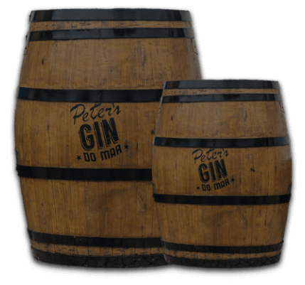  Wooden barrels with gin do mar by peter café sport 