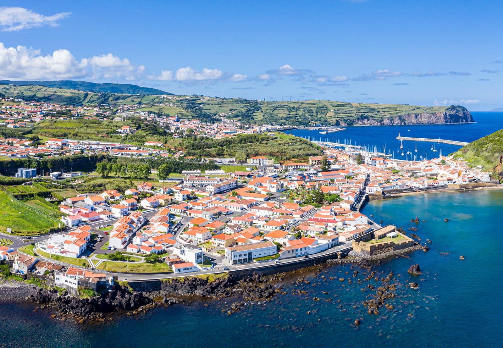 Baia da Horta na ilha do Faial